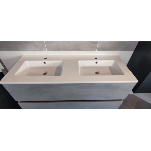 Meuble double vasque NOLITA Blanc Brillant 120cm - Sans miroir* IMG_20210831_153745