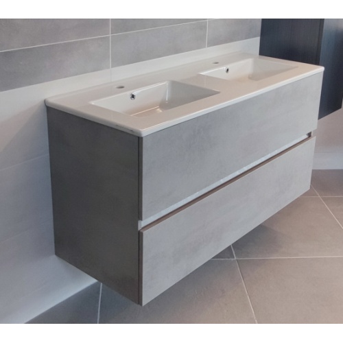 Meuble double vasque NOLITA Gris Béton 120cm - Sans miroir** IMG_20210831_153757