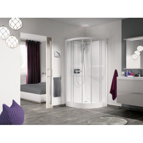 Cabine de douche Kineprime faible hauteur - Coulissante - 1/4 de Rond 90cm - Thermo Kineprime R - thermo - couliss