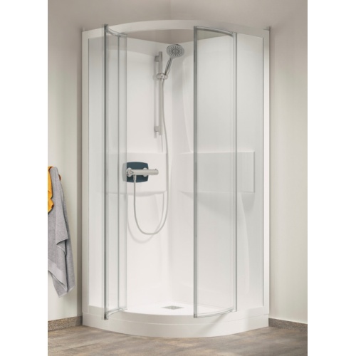 Cabine de douche Kineprime (18 cm) - Pivotante - 1/4 de Rond 80cm - Thermo