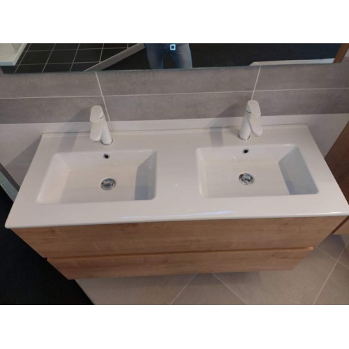 Meuble double vasque NOLITA Chêne Arlington 120cm - Sans miroir* NOLITA Chalons