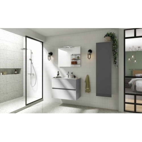 Meuble simple vasque NOLITA Béton 80 cm - Sans miroir NOLITA Béton 80cm