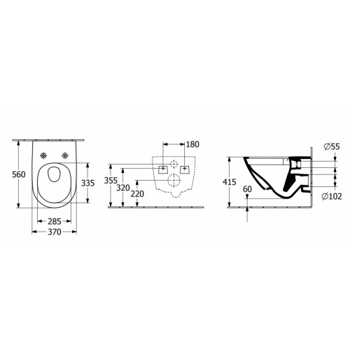 Pack Bâti autoportant ViConnect + Cuvette sans bride SUBWAY 3.0 avec plaque E200 Blanc Subway 3 0 Schéma