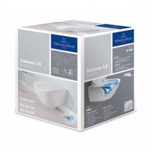 Pack WC Grohe Rapid SL + Cuvette Subway 3.0 + Plaque Chromé Combipack Subway 3 0