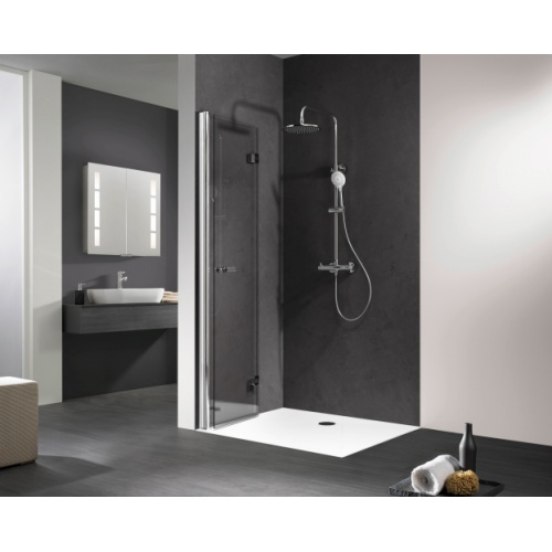 Paroi de douche ESCA repliable et pliante 100 cm - Gauche ESCA replié Gauche