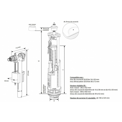 Ensemble complet de chasse double volome Optima S / Compact 95L OPTIMA S Schéma