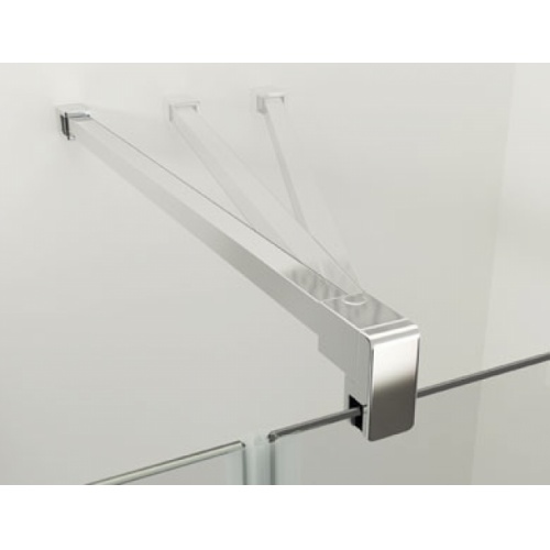 Porte battante en niche HADA Plus - Transparent - Argent HB - 97cm hada-barre-multiposition-fixes