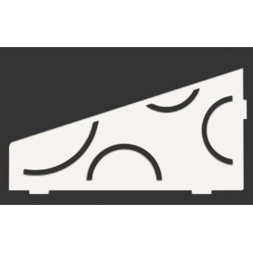 Tablette d'angle mural SHELF-S3 CURVE Blanc Mat SE S3 D6 MBW