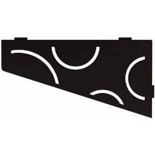 Tablette d'angle mural SHELF-S3 CURVE Noir graphite mat