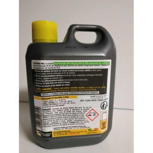 Nettoyant acide pour sols 1L DETERDEK Pro - FILA Deterdek pro Verso