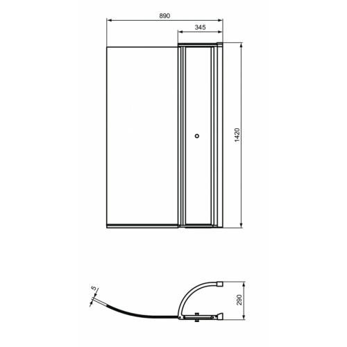 Pare-bain courbe avec volet Connect Air IS_ConnectAir_E1137