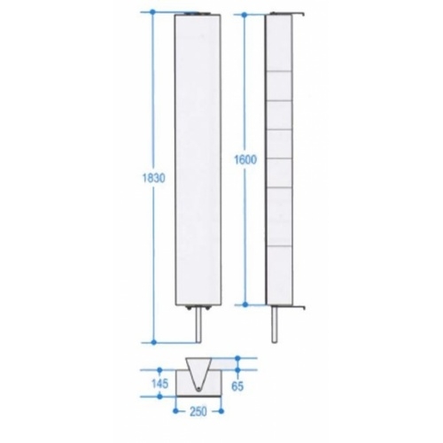 Armoire tournante en Inox avec miroir - PK51506 PK51506