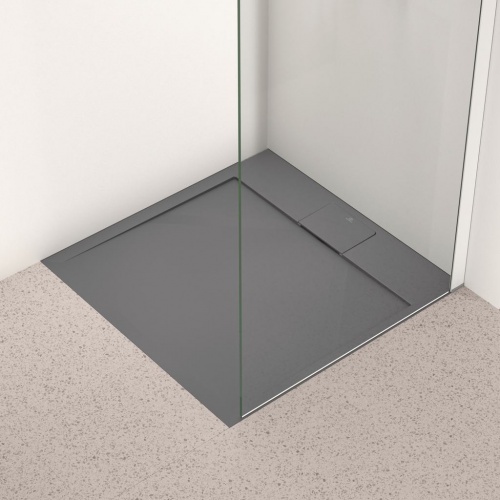 Receveur ULTRAFLAT S I.LIFE Gris béton 100x100 cm IS_I LIFE_Carré _Gris (1)