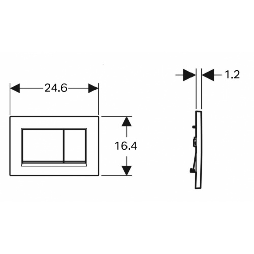 Pack Geberit UP320 + Cuvette sans bride TESI Noir Mat + Sigma 30 Noir Mat Sigma 30