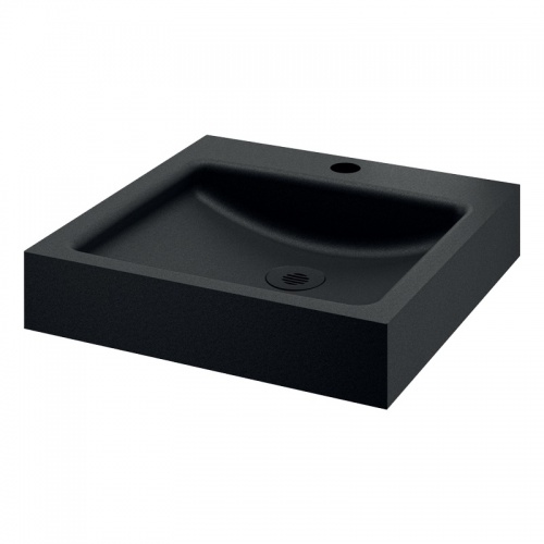 Vasque en inox à poser UNITO noire - 1 Trou de robinetterie
