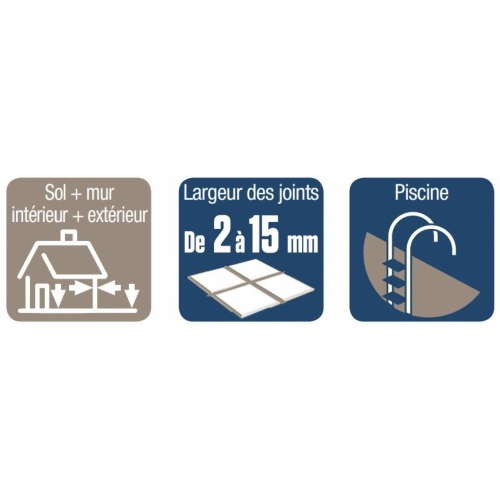 Colle et joint PLATINIUM V670 Blanc Pur - 5 kg V670 Picto