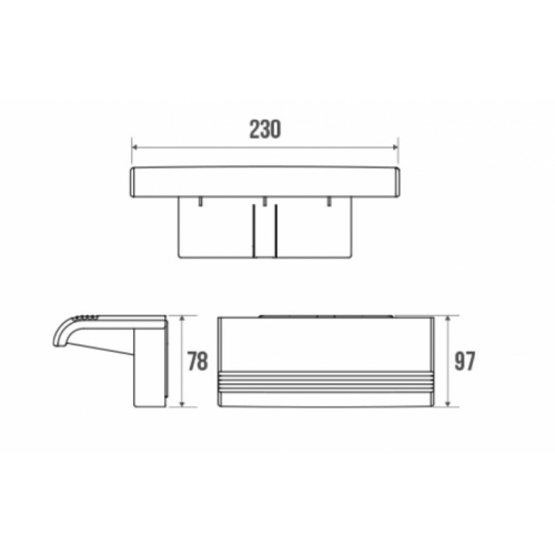 Tablette de douche à clipser ARSIS Anthracite 047735 Schéma