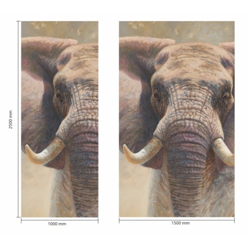 Panneau mural EasyStyle HÜPPE - Elephant 1000x2550mm Elephant Dimensions