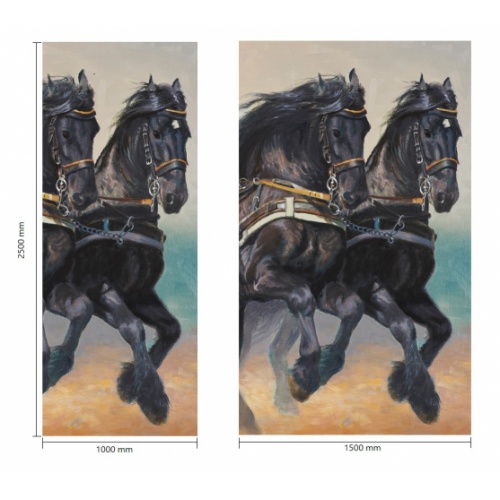Panneau mural EasyStyle HÜPPE - Horses 1000x2550mm Chevaux Dimensions