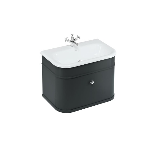 Meuble traditionnel moderne CHALFONT 75 cm Noir Mat
