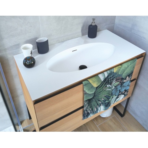 Meuble de salle de bain OAKWOOD Chêne Clair 91 cm OAKWOOD AMB13 HD - SANS PERCAGE_1