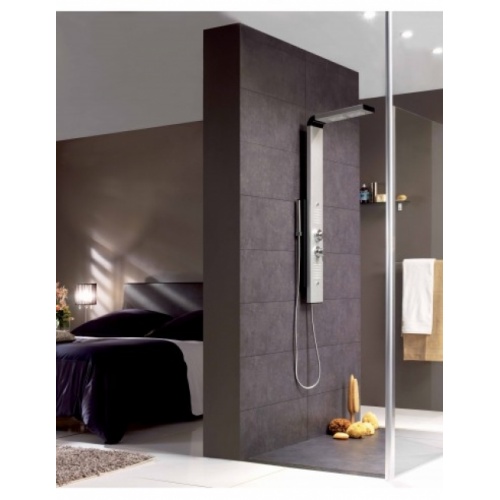 Colonne de douche hydromassante DUNE Gris et Noir 517200_1