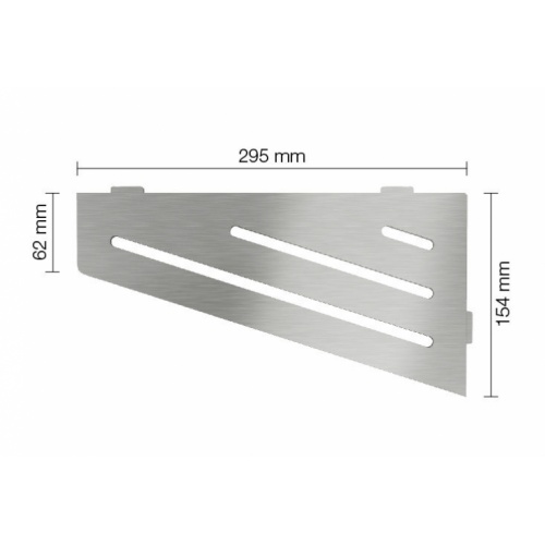 Tablette d'angle murale SHELF-S3 WAVE Acier inox brossé SE S3 D10 EB_1