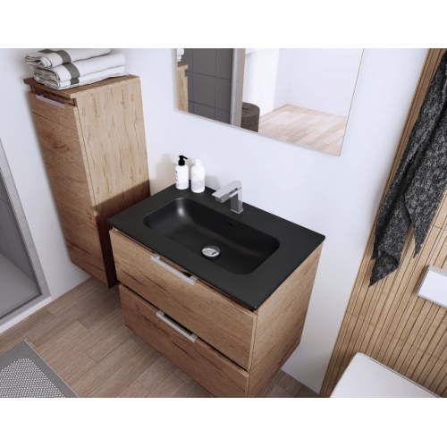 Meuble de salle de bain TEN 2 tiroirs Chêne Veiné Milano TEN AMB23 HD