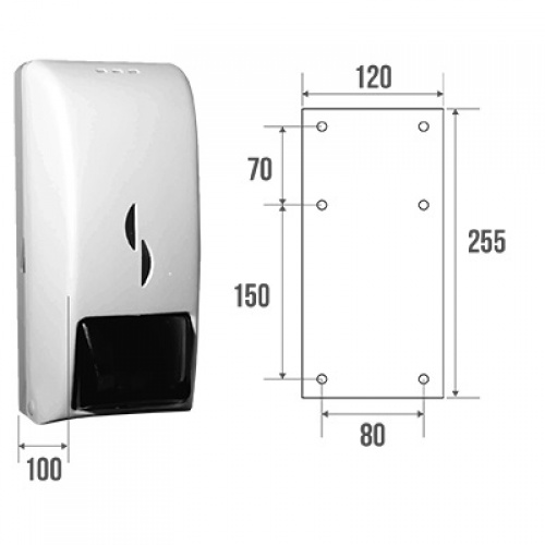 Distributeur savon liquide 750 ml, ABS 878160