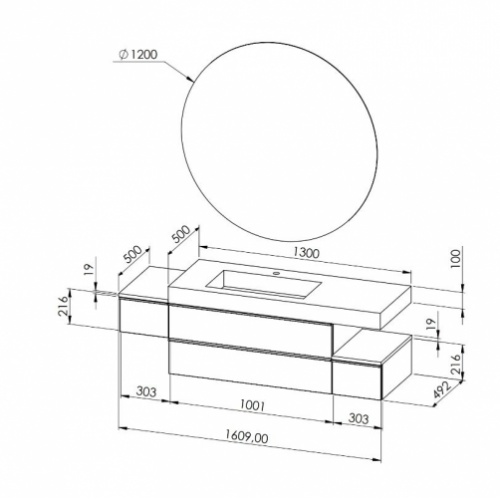 Meuble de salle de bain sur-mesure EXTENSO Extenso 37