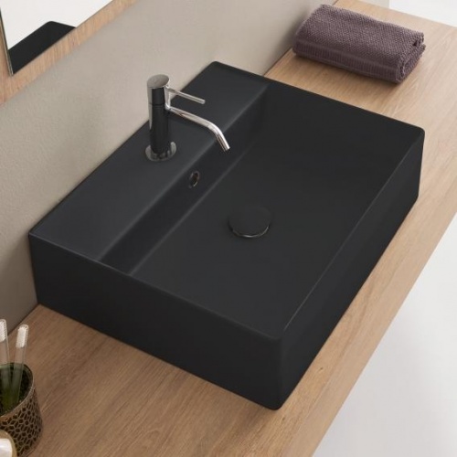 Vasque à poser ou à suspendre TEOREMA 2.0 60 cm - Noir Mat