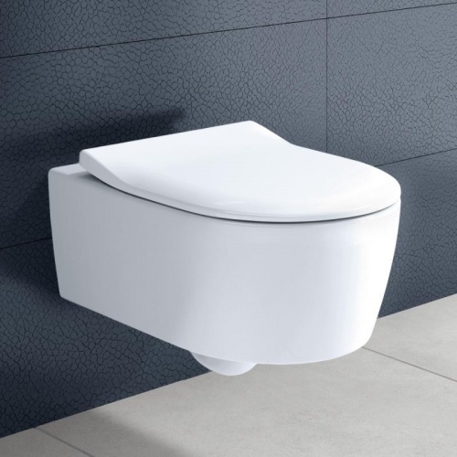 Pack WC Geberit UP320 + Cuvette AVENTO Villeroy & Boch + Plaque Blanche* 5656rs01