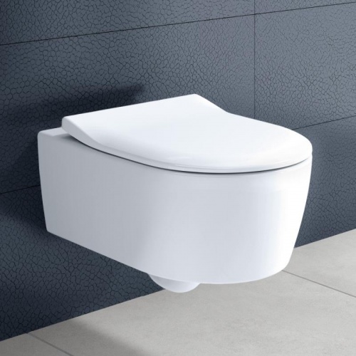 Pack WC Geberit UP320 + Cuvette AVENTO Villeroy & Boch + Plaque Noire* 5656rs01