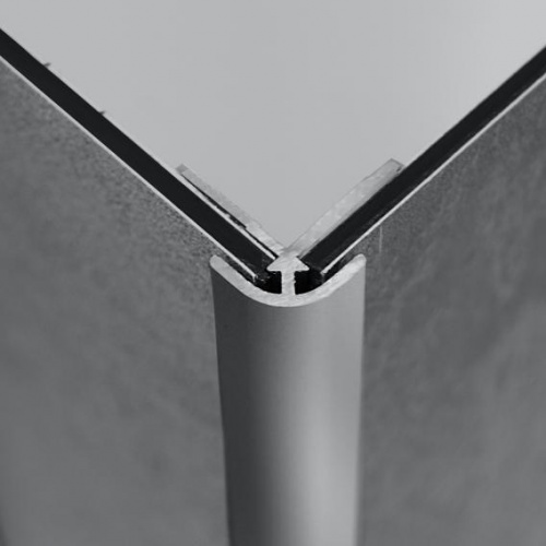 Profilé d'angle extérieur pour revêtement mural EasyStyle Argent Brillant
