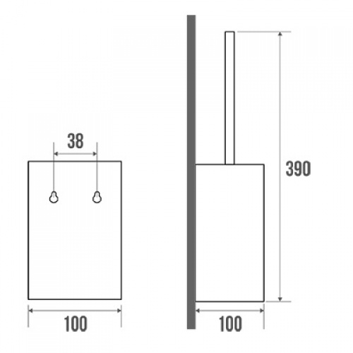 Porte-balayette inox 607868