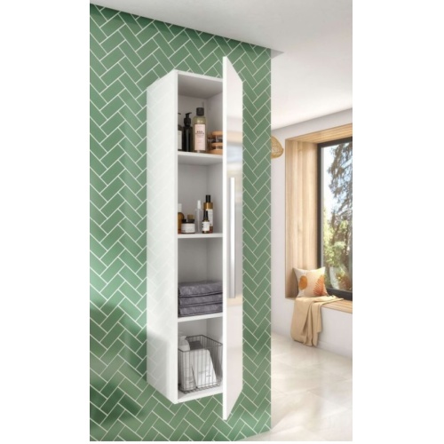 Colonne de salle de bains PRIMARO Noir mat H147 cm**