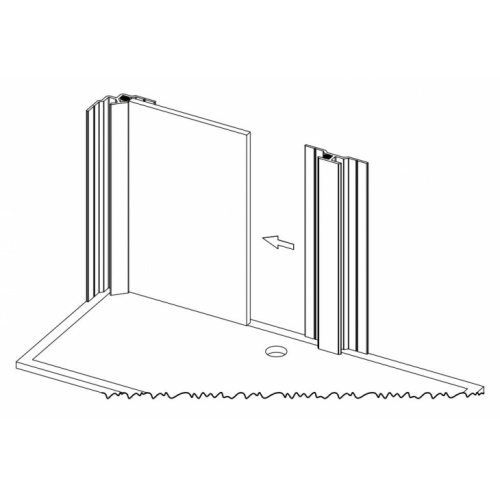 Profilé d'alignement pour panneau mural KINEWALL - Hauteur 202 cm - Blanc Profilé H