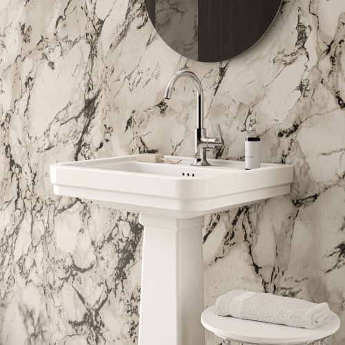 Lavabo mural rétro CALLA 61.5 cm - 1 trou de robinetterie E221601 (2)