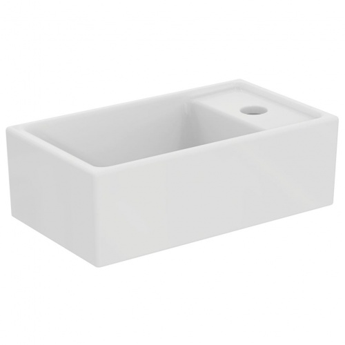 Lave-mains I LIFE S Blanc brillant - Version Droite E211201-Droite (1)