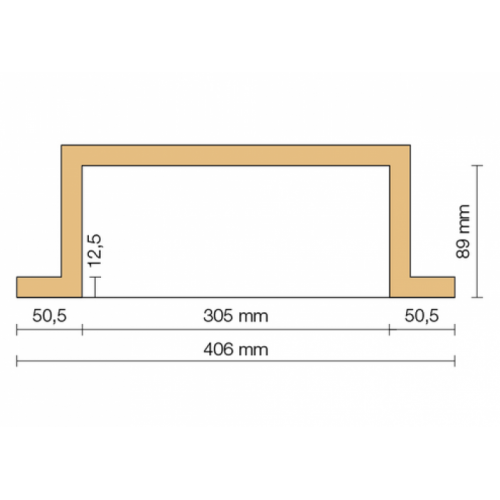 Niche prête à carreler Schlüter KERDI-BOARD-N 305x508 mm* KERDI-BOARD-N Coupe