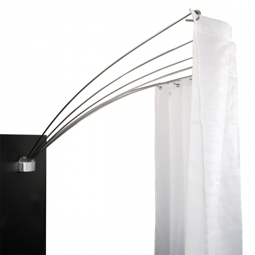 Support rideau de douche pliable PIEGHELLA 180° sans rideau pieghella-180-para-cortina-de-ducha-cromo