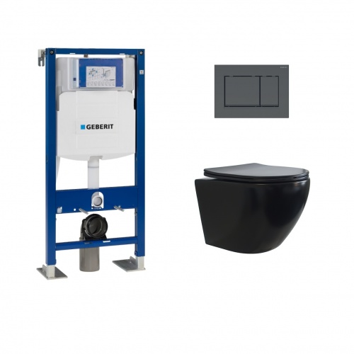 Pack UP320 + Cuvette sans bride KELOS Flush Noir Mat + Sigma 30 Noir Mat*