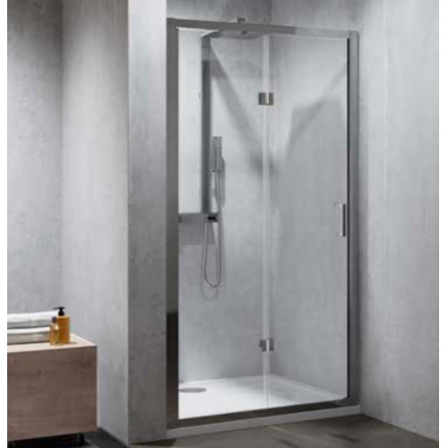 Paroi de douche pliante ZEPHYROS 2.0 S Transparent - Silver - 70cm