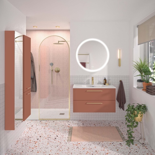 Meuble de salle de bain GLOSS Terre cuite Satiné GLOSS AMB10 HD