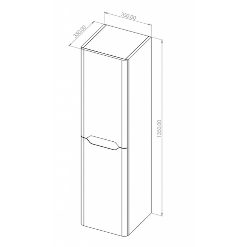 Colonne de salle de bain LUNA 135cm Bois Clair Col LUNA Schéma