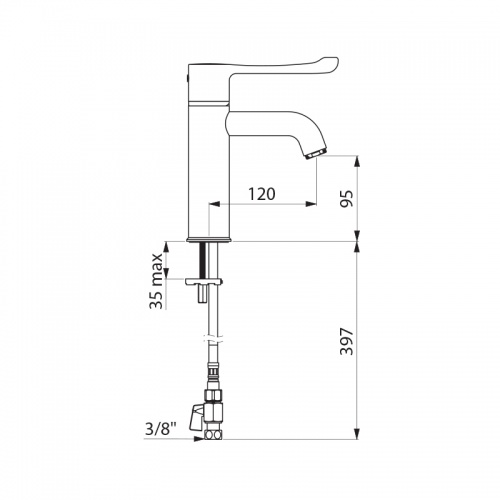 Mitigeur de lavabo thermostatique SECURITHERM cote_H9600