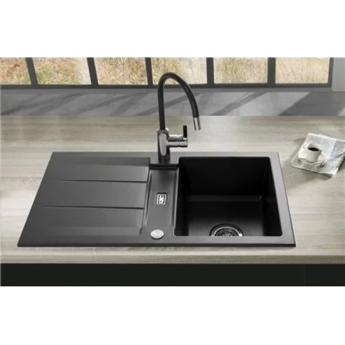 Evier de cuisine GENEA en céramique Gris anthracite