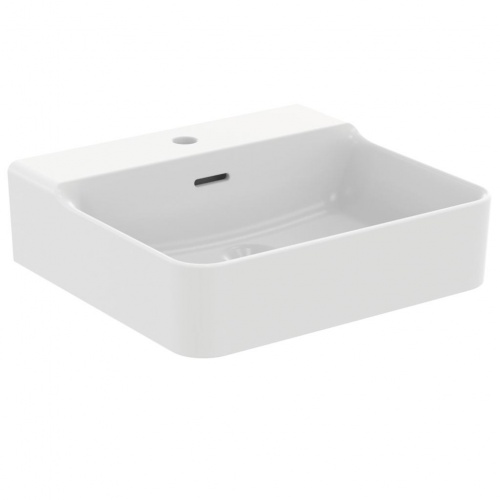 Lavabo en grès fin CONCA rectifié 50x45cm Blanc brillant Conca-T3812 (7)