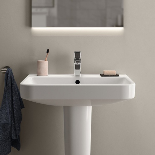 Lavabo suspendu I.LIFE B Blanc - 60 cm T4607 (2)
