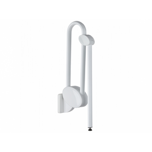 Barre relevable adaptée PMR et Séniors avec béquille de soutien Blanc - 770 mm 048681_2